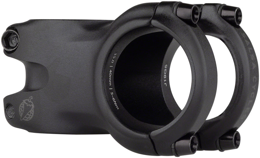 Salsa Guide Trail Stem- 40mm, 35.0 Clamp, 0 Degree, 1 1/8", Aluminum, Black