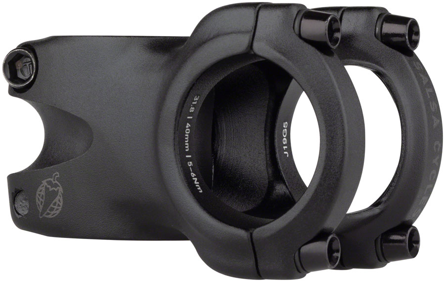 Salsa Guide Trail Stem- 40mm, 31.8 Clamp, 0 Degree, 1 1/8", Aluminum, Black