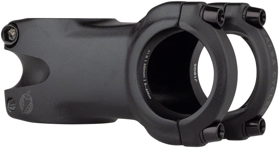 Salsa Guide Trail Stem- 60mm, 31.8 Clamp, 0 Degree, 1 1/8", Aluminum, Black