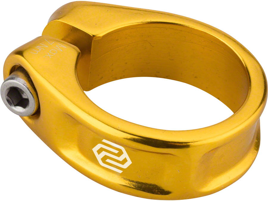 Promax FC-1 Seatpost Clamp - 31.8mm, Bolt-On, Gold