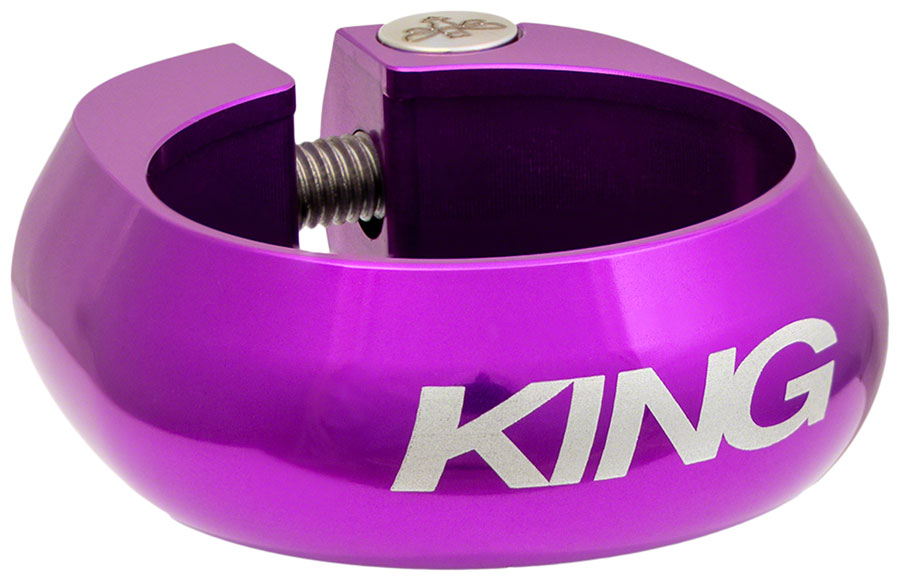 Chris King Seatpost Clamp - 34.9mm, Bolt-On, 3D Violet