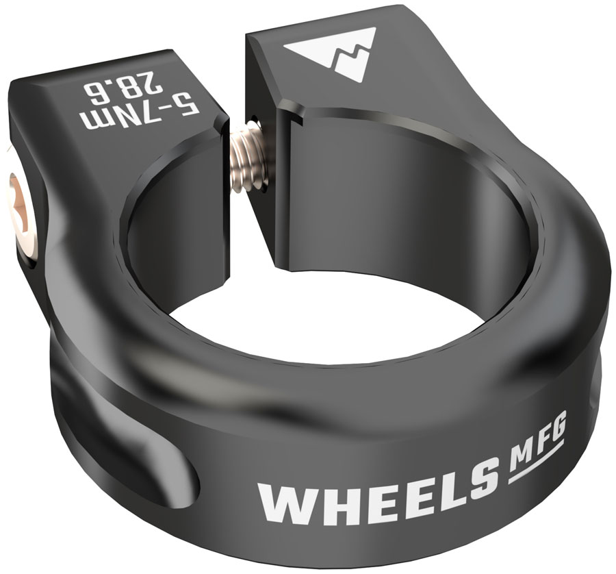 Wheels Manufacturing Seatpost Clamp - 28.6mm, Bolt-On, Black