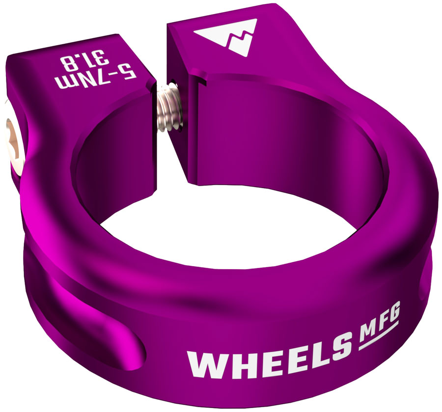 Wheels Manufacturing Seatpost Clamp - 31.8mm, Bolt-On, Purple