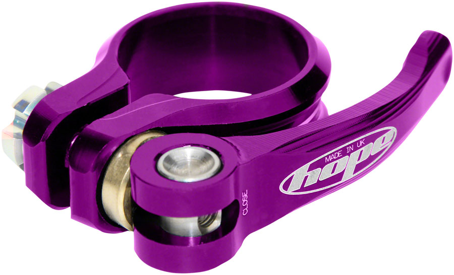 Hope Seatpost Clamp - 34.9mm, QR, Purple