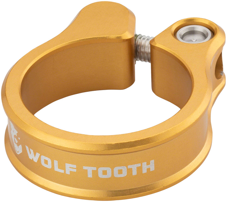 Wolf Tooth Seatpost Clamp - 34.9mm, Bolt-On, Gold