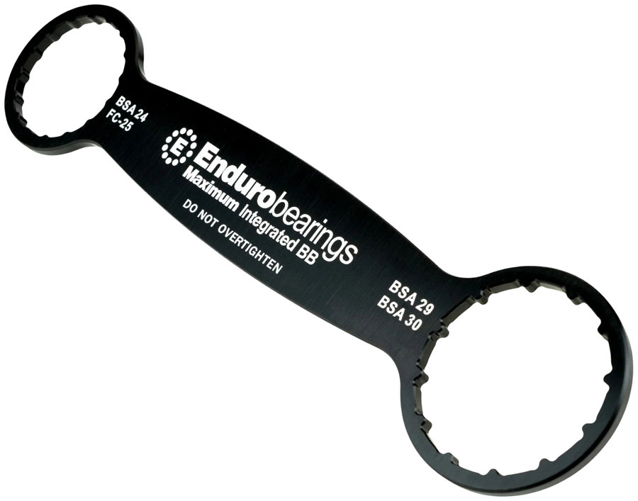 Enduro BBT-036 Flat Wrench Bottom Bracket Tool - 46mm x 12-spline and 41 mm x 16-spline Interfaces, For Maxhit BSA-24 (FC-25), 29 and 30