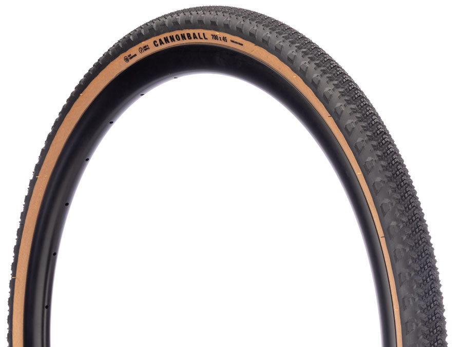 Teravail Cannonball Tire - 700 x 45, Tubeless, Folding, Tan, Light and Supple, Fast Compound
