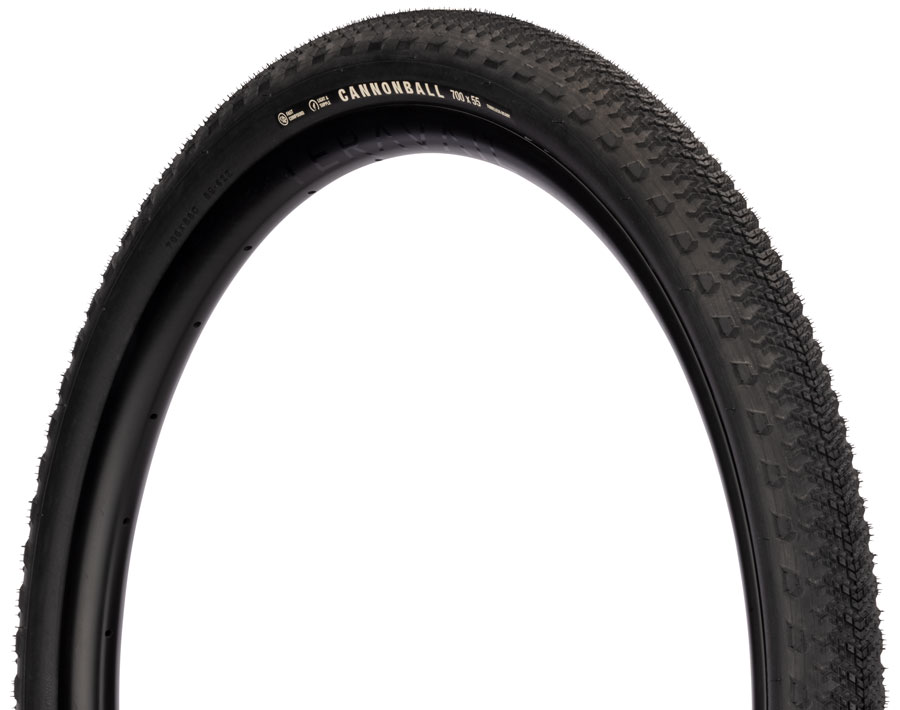 Teravail Cannonball Tire - 700 x 55, Tubeless, Folding, Folding, Black, Light and Supple, Fast Compound