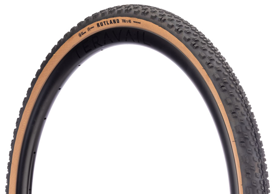 Teravail Rutland Tire - 700 x 45, Tubeless, Folding, Tan, Durable, Fast Compound