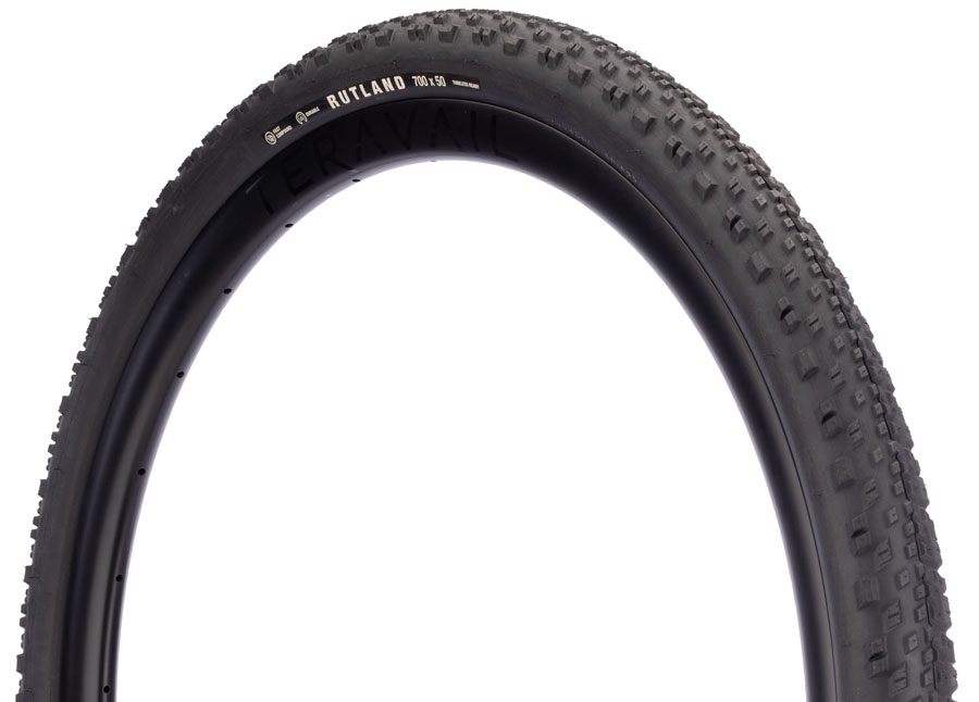 Teravail Rutland Tire - 700 x 50, Tubeless, Folding, Black, Durable, Fast Compound