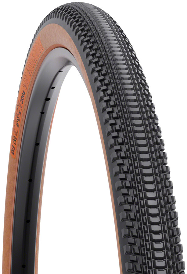 WTB Vulpine Tire - 700 x 45, TCS Tubeless, Folding, Black/Tan, Light/Fast Rolling, Dual DNA, SG