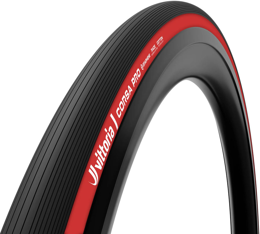 Vittoria Corsa Pro Tire - 700 x 28,  Tubeless, Folding, Black/Red, 4C Race, Graphene, G2.0