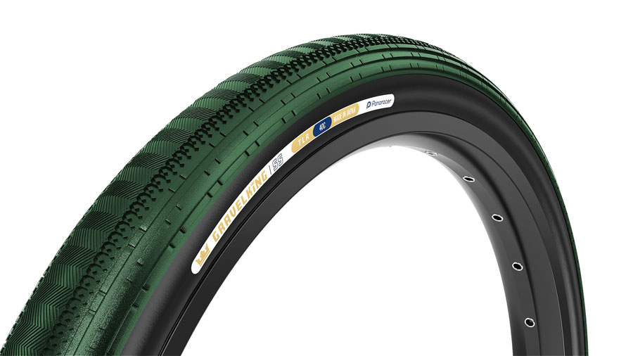 Panaracer GravelKing SS Tire - 700 x 40, Tubeless, Folding, British Racing Green/Black