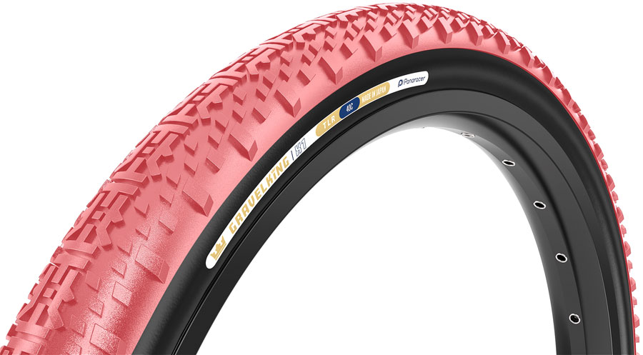 Panaracer GravelKing X1 Tire - 700 x 45, Tubeless, Folding, Sakura/Black