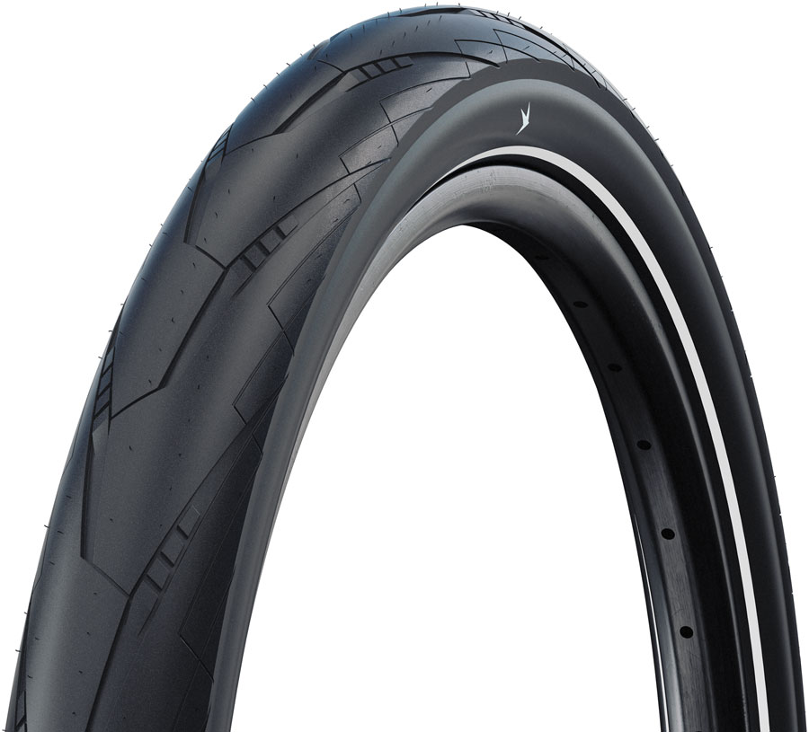 Schwalbe Motion Super Moto Tire - 700 x 40, Clincher, Wire, Black/Reflex, Standard, RaceGuard, Addix Green, E-25