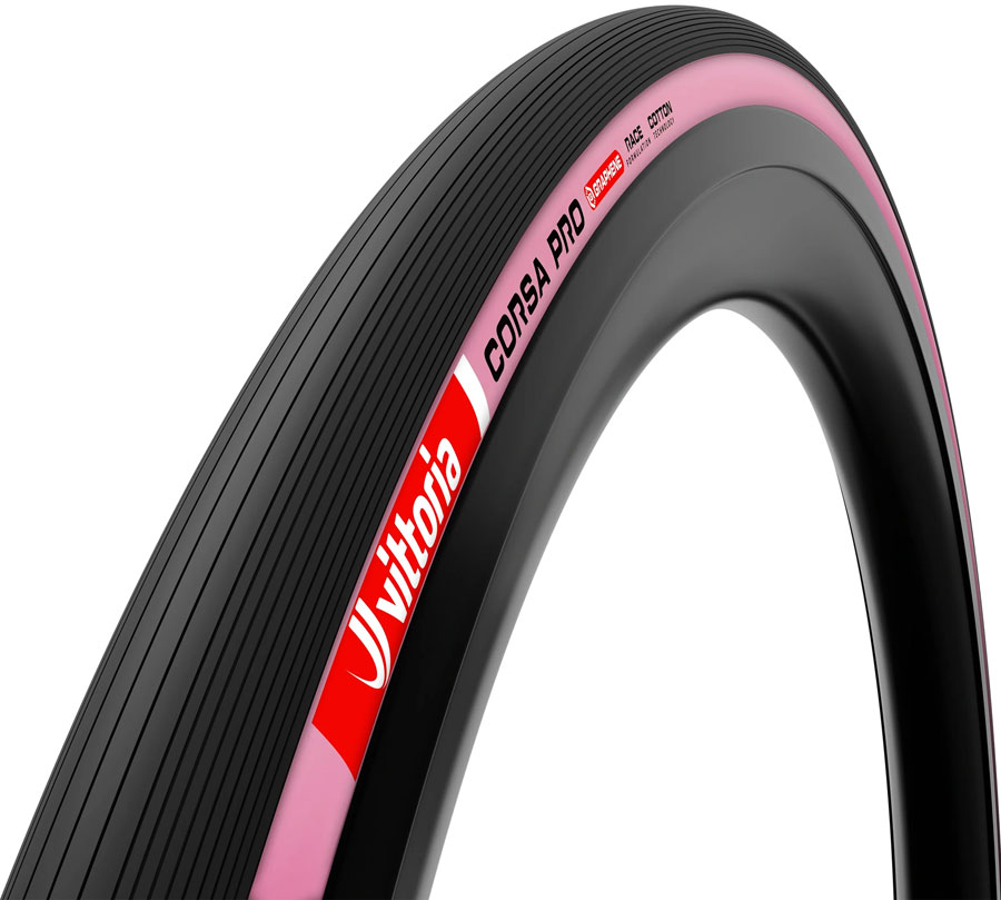 Vittoria Corsa Pro Tire - 700 x 30, Tubeless, Folding, Pink/Black, 4C Race, Graphene, G2.0