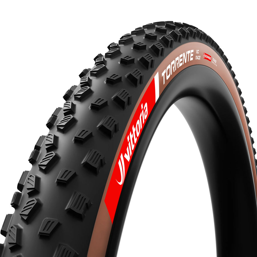 Vittoria Torrente XC Race Tire - 29 x 2.40, Tubeless, Folding, Black/Brown, Race Graphene + Silica, G2.0