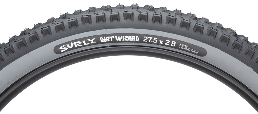 Surly Dirt Wizard Tire - 27.5 x 2.8, Tubeless, Folding, Black/Slate, 60 tpi