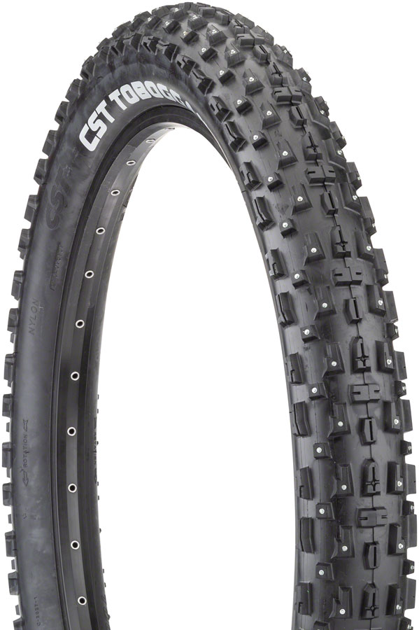 CST Toboggan Tire - 26 x 4, Clincher, Wire, Black, Studded
