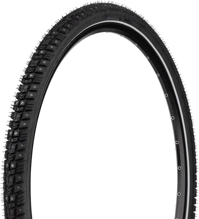 45NRTH Gravdal Tire - 700 x 45, Tubeless, Folding, Black, 60 TPI, 240 Concave Carbide Aluminum Studs