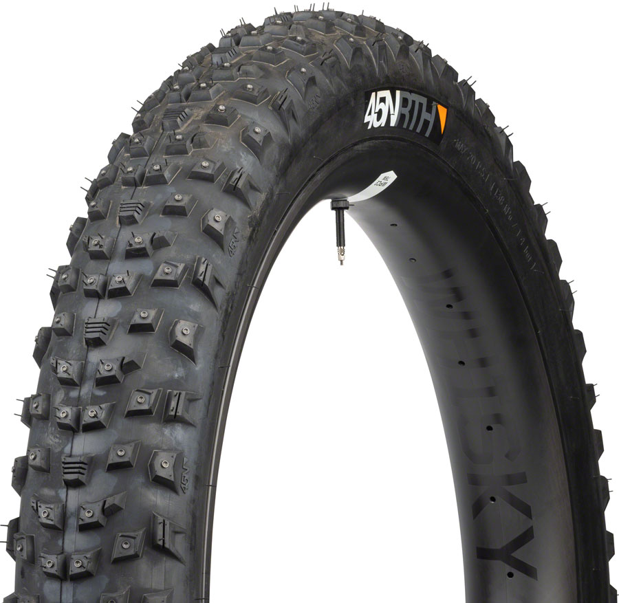 45NRTH Wrathlorde Tire - 27.5 x 4, Tubeless, Folding, Black, 120 TPI, 300 XL Concave Carbide Studs
