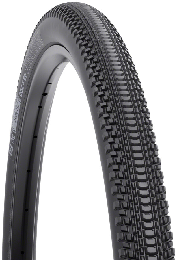 WTB Vulpine Tire - 700 x 45, TCS Tubeless, Folding, Black, Light/Fast Rolling, Dual DNA SG2