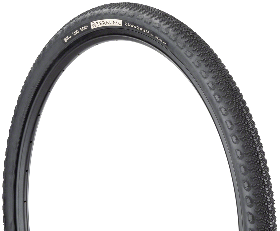 Teravail Cannonball Tire - 700 x 47, Tubeless, Folding, Black, Durable