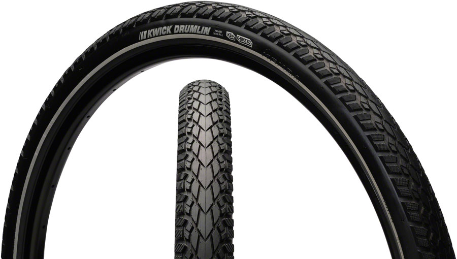 Kenda Kwick Drumlin Tire - 700 x 38, Clincher, Wire, Black/Reflective, K-Shield, SRC, E-50