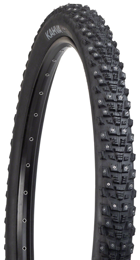 45NRTH Kahva Tire - 27.5 x 2.1, Clincher, Wire, Black, 33 TPI, 240 Carbide Steel Studs