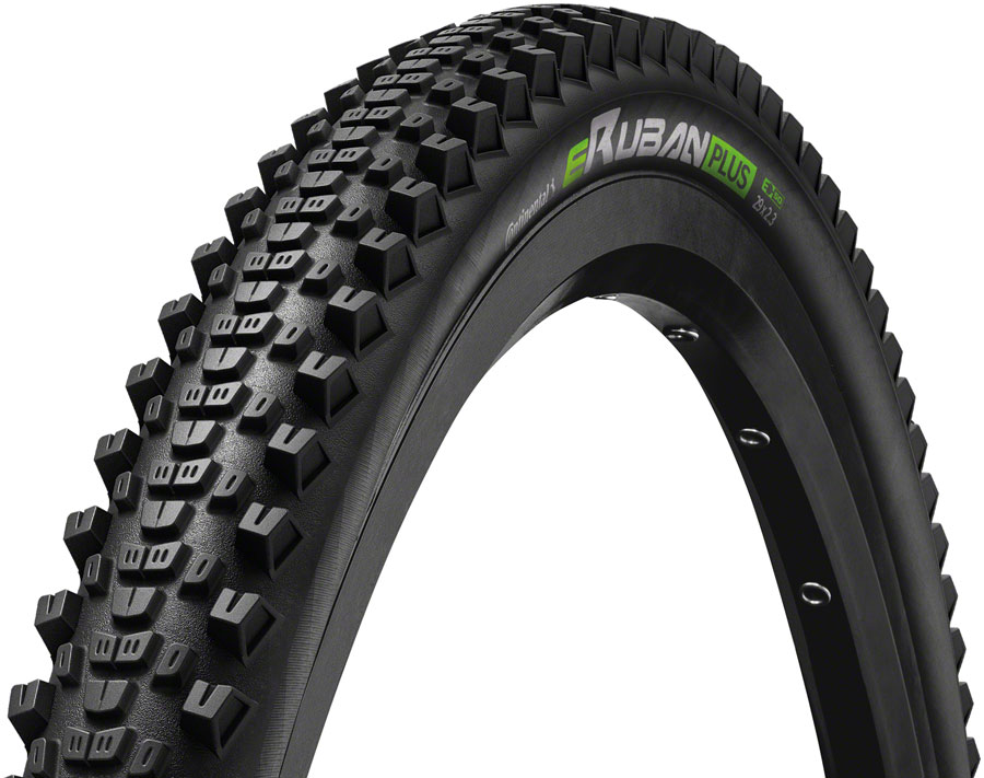 Continental eRuban Plus Tire - 26 x 2.30, Clincher, Wire, Black, PolyX Breaker, PureGrip, Plus Breaker, E50