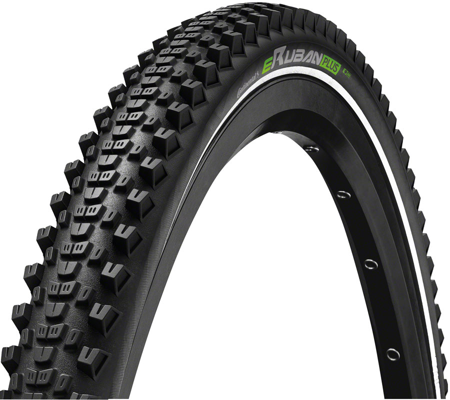 Continental eRuban Plus Tire - 27.5 x 2.60, Clincher, Wire, Black/Reflex, PolyX Breaker, PureGrip, Plus Breaker, E50