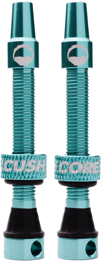 CushCore Tubeless Presta Valve Set - 44mm, Turquoise