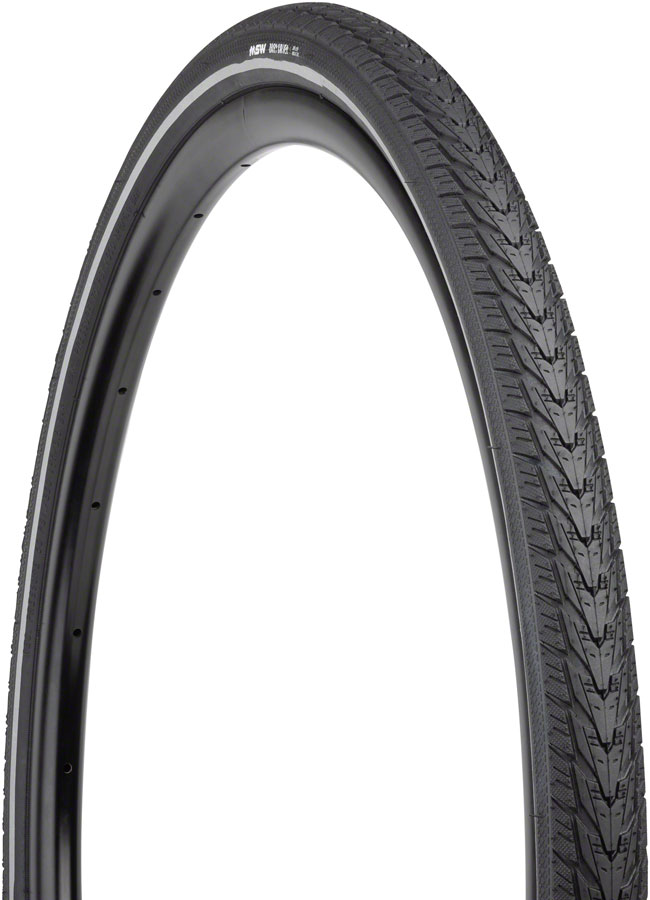 MSW Daily Driver Tire - 700 x 38, Black, Rigid Wire Bead, Reflective Sidewall, 33tpi