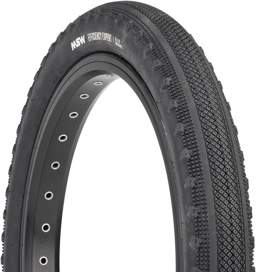 MSW Efficiency Expert Tire - 16 x 1.75, Black, Rigid Wire Bead, 33tpi