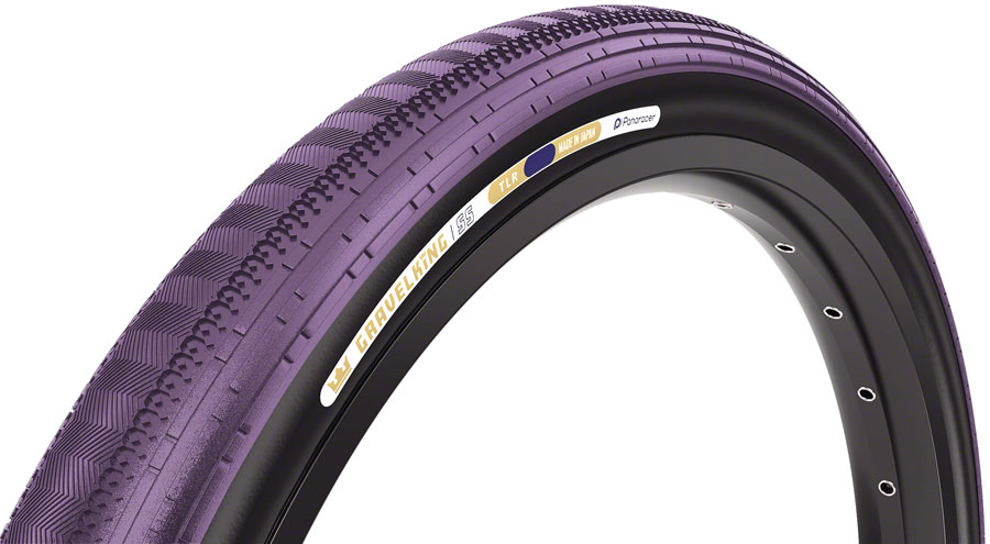 Panaracer GravelKing SS Tire - 700 x 45, Tubeless, Folding, Purple/Black