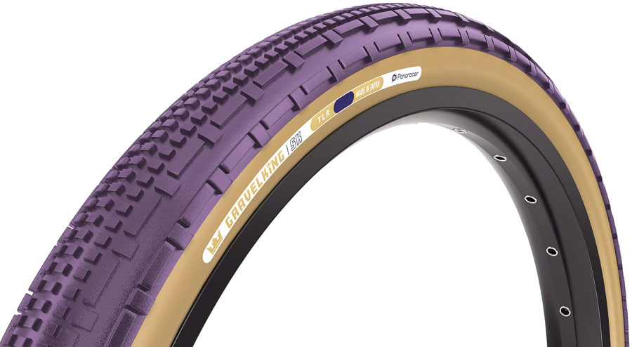 Panaracer GravelKing SK Tire - 700 x 45, Tubeless, Folding, Purple/Brown
