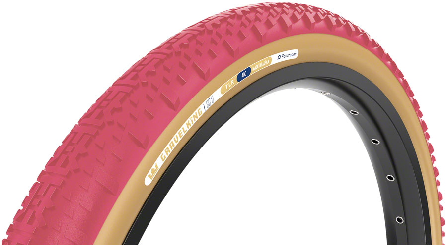Panaracer GravelKing X1 Tire - 700 x 40, Tubeless, Folding, Cranberry/Brown