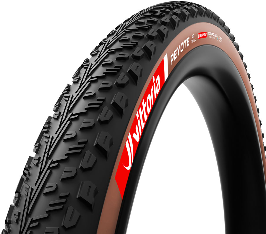 Vittoria Peyote XC Trail Tire - 29 x 2.40, Tubeless, Folding, Black/Brown, 4C Graphene
