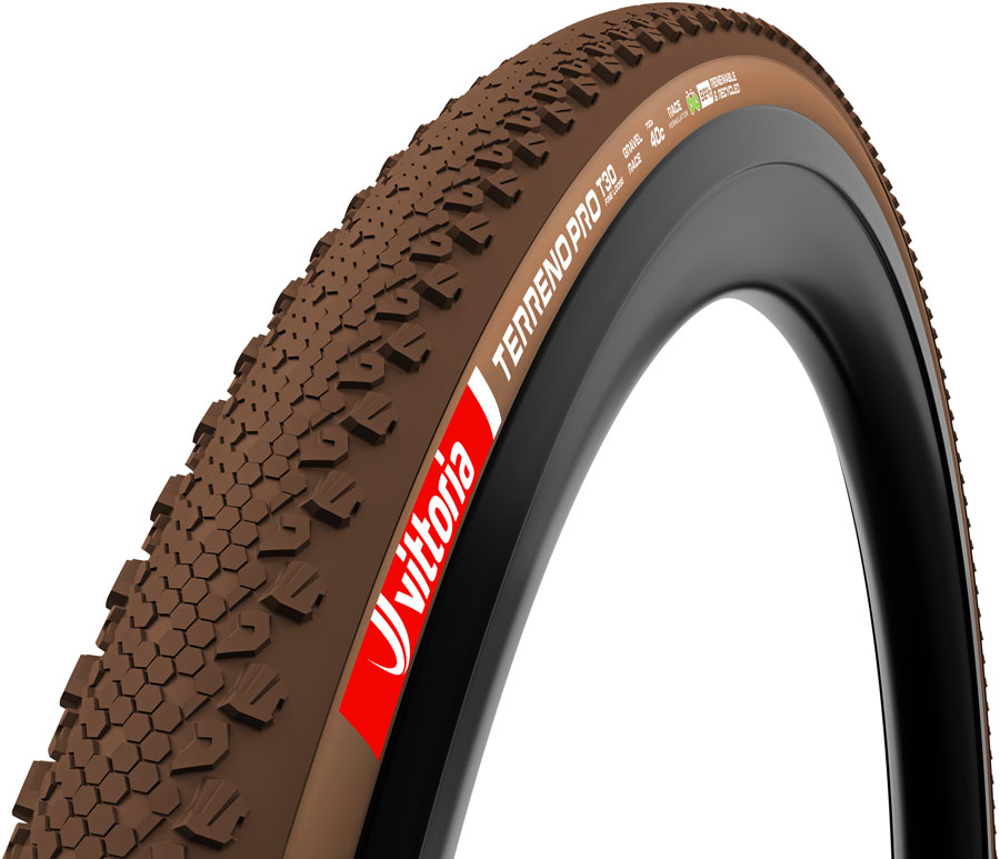 Vittoria Terreno Pro T30 Fine Loose Tire - 700 x 35, Tubeless, Folding, Black/Brown, Eco Gravel Race