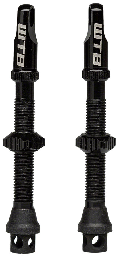WTB TCS Max-Flow Tubeless Valves - 44mm, Black, Pair