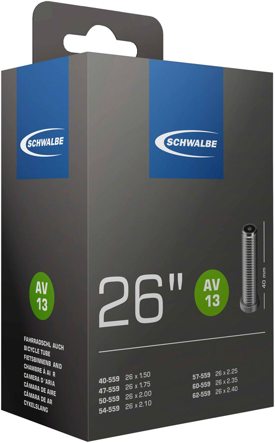 Schwalbe Standard Tube - 26 x 0.75 - 1/650 x 20-23mm, 40mm Schrader Valve