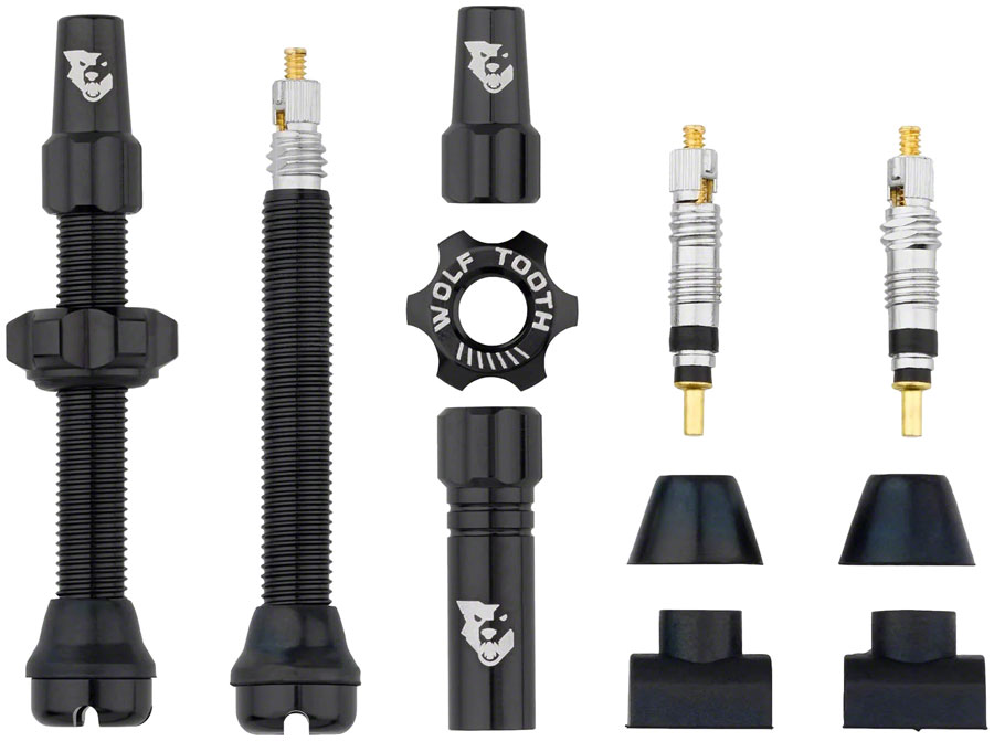 Wolf Tooth Tubeless Valve Stem Kit - 44 mm, Black