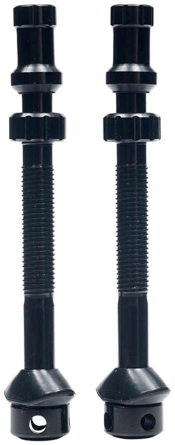 Stan's Tubeless Universal+ Valve Stems - Alloy, Tall, Black, Pair