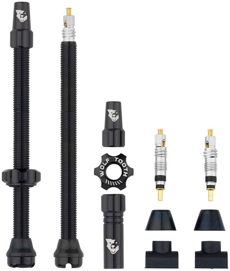 Wolf Tooth Tubeless Valve Stem Kit - 80mm, Black