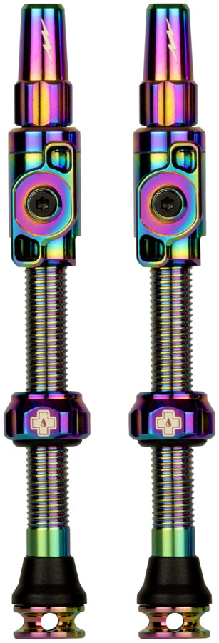 Muc-Off Big Bore Lite Tubeless Valve Stems - Large, 45mm, -Iridescent