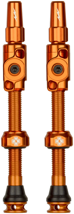 Muc-Off Big Bore Lite Tubeless Valve Stems - Large, 45mm, -Orange