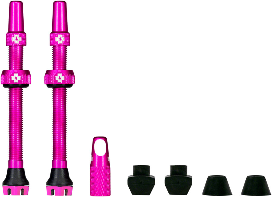 Muc-Off V2 Tubeless Valve Kit - Pink, 60mm, Pair
