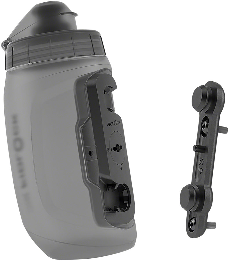Fidlock TWIST Deluxe Water Bottle Cage Set - Bike Base, Bolt-On, 450ml, Smoke