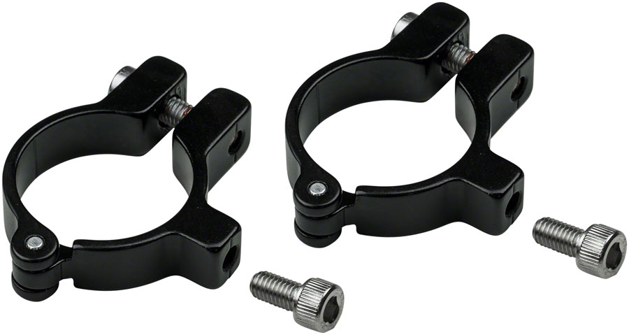 Velo Orange Hinged Water Bottle Cage Clamps - 28.6mm, Black