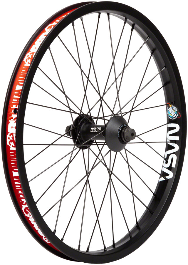 BSD Mind Front Street Pro Front Wheel - 20", 3/8" x 100, Rim Brake, Black, 36H